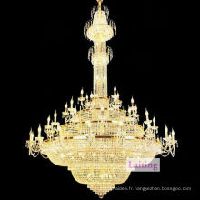 Lustre en cristal adapté aux besoins du client moderne de grand projet d&#39;hôtel de luxe de Chine LT-62001